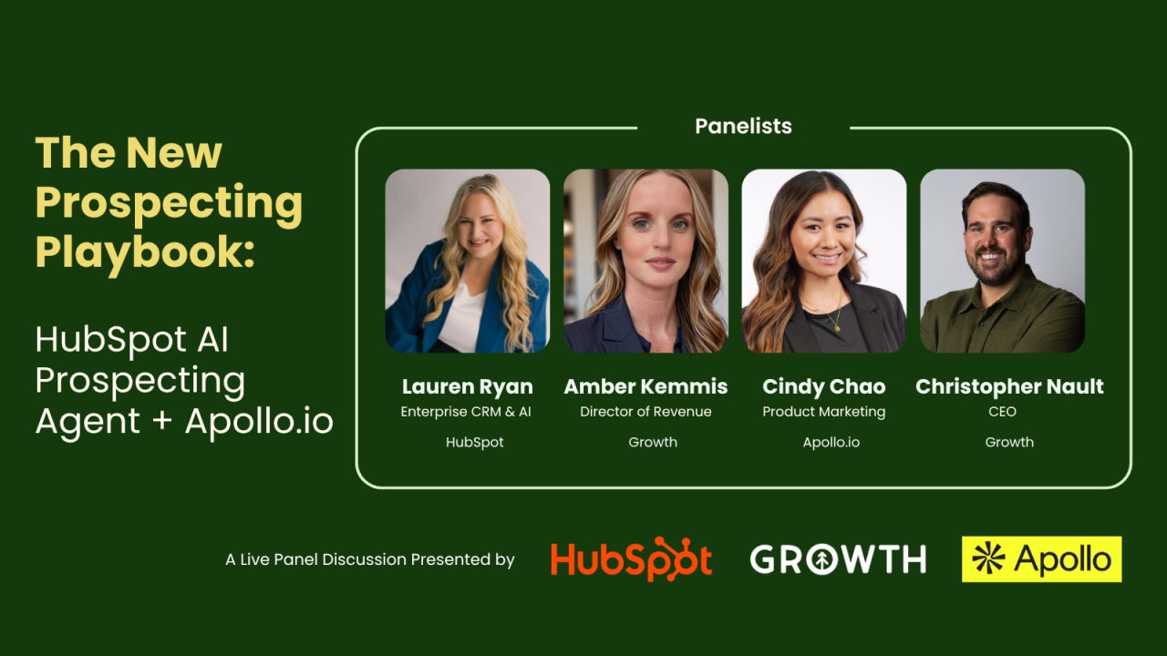 Growth Webinar - HubSpot AI Prospecting Agent and Apollo Data Integration