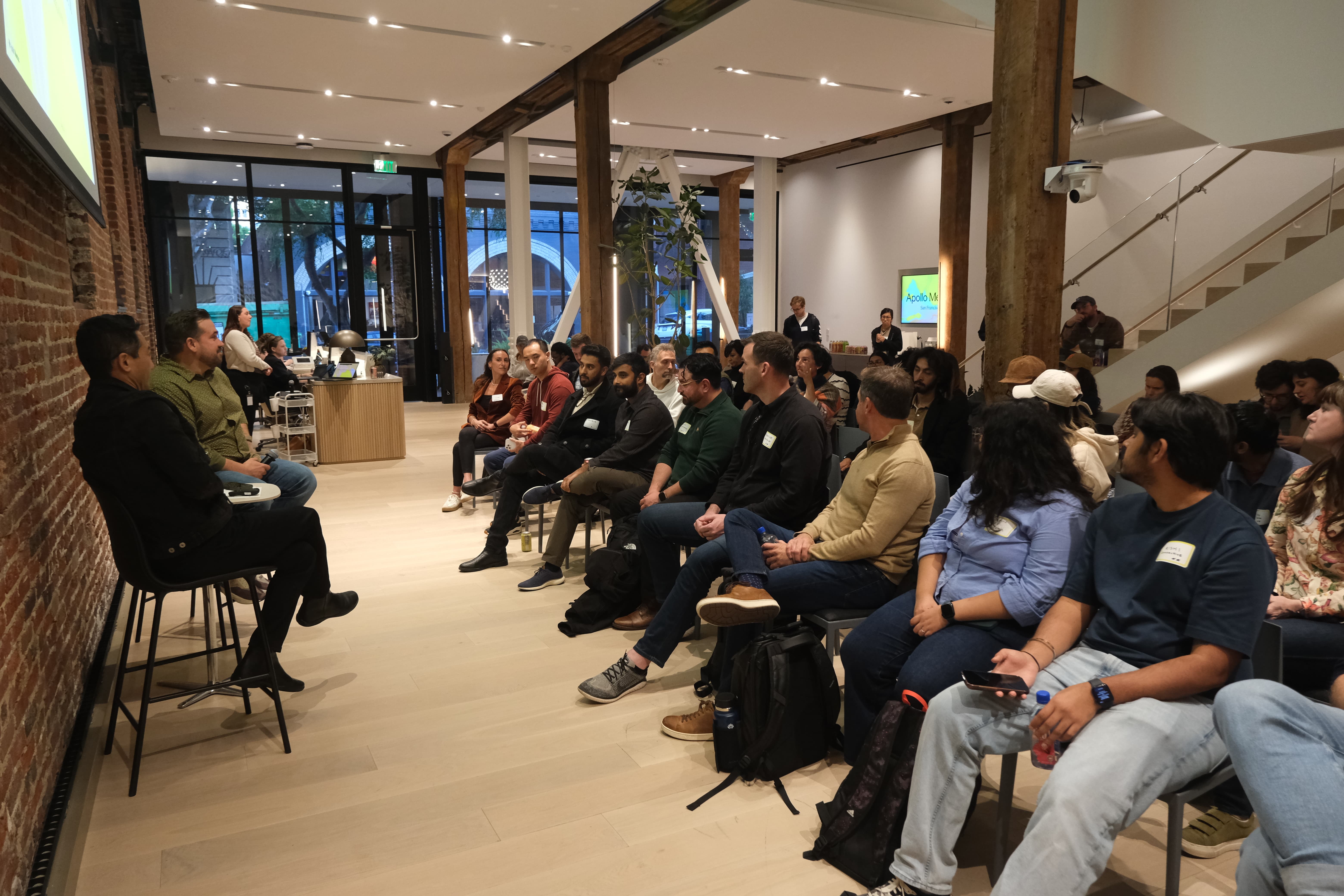 Taking attendee Q amd A at Growth and Apollo AI GTM meetup in San Fran this April (1)