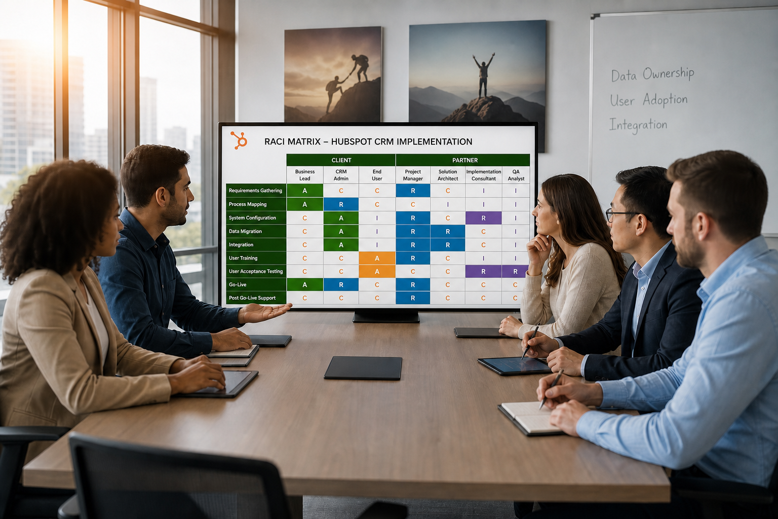 Who Owns What in a HubSpot CRM Implementation? (Client vs. Partner RACI)