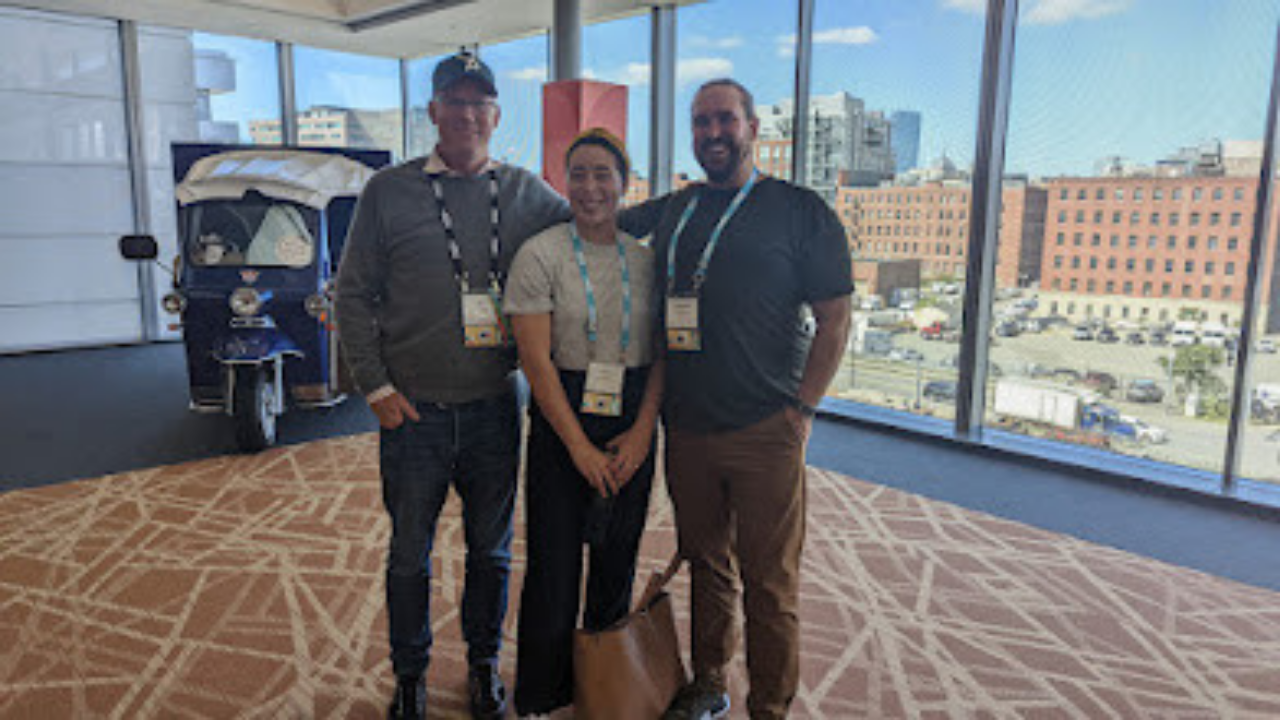 Katrina and Chris from Growth with Brian Halligan Founder HubSpot at Inbound 2022