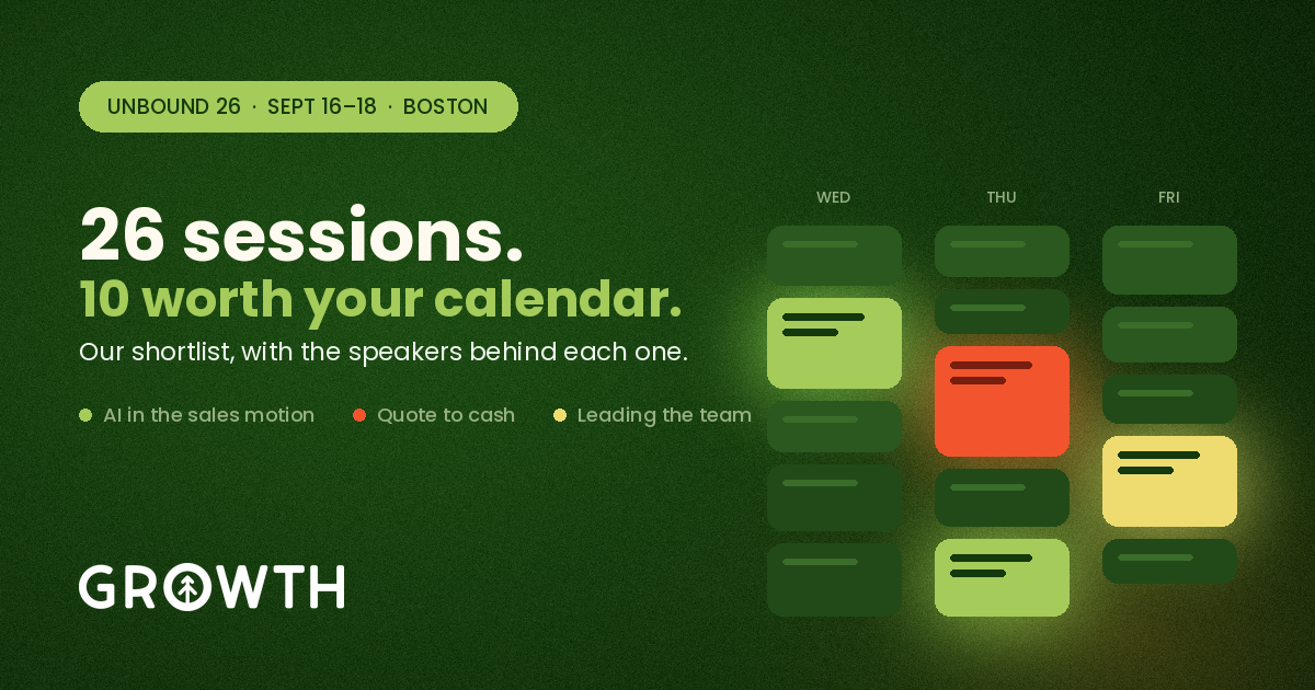 UNBOUND26 Sessions Worth a Revenue Leader's Time